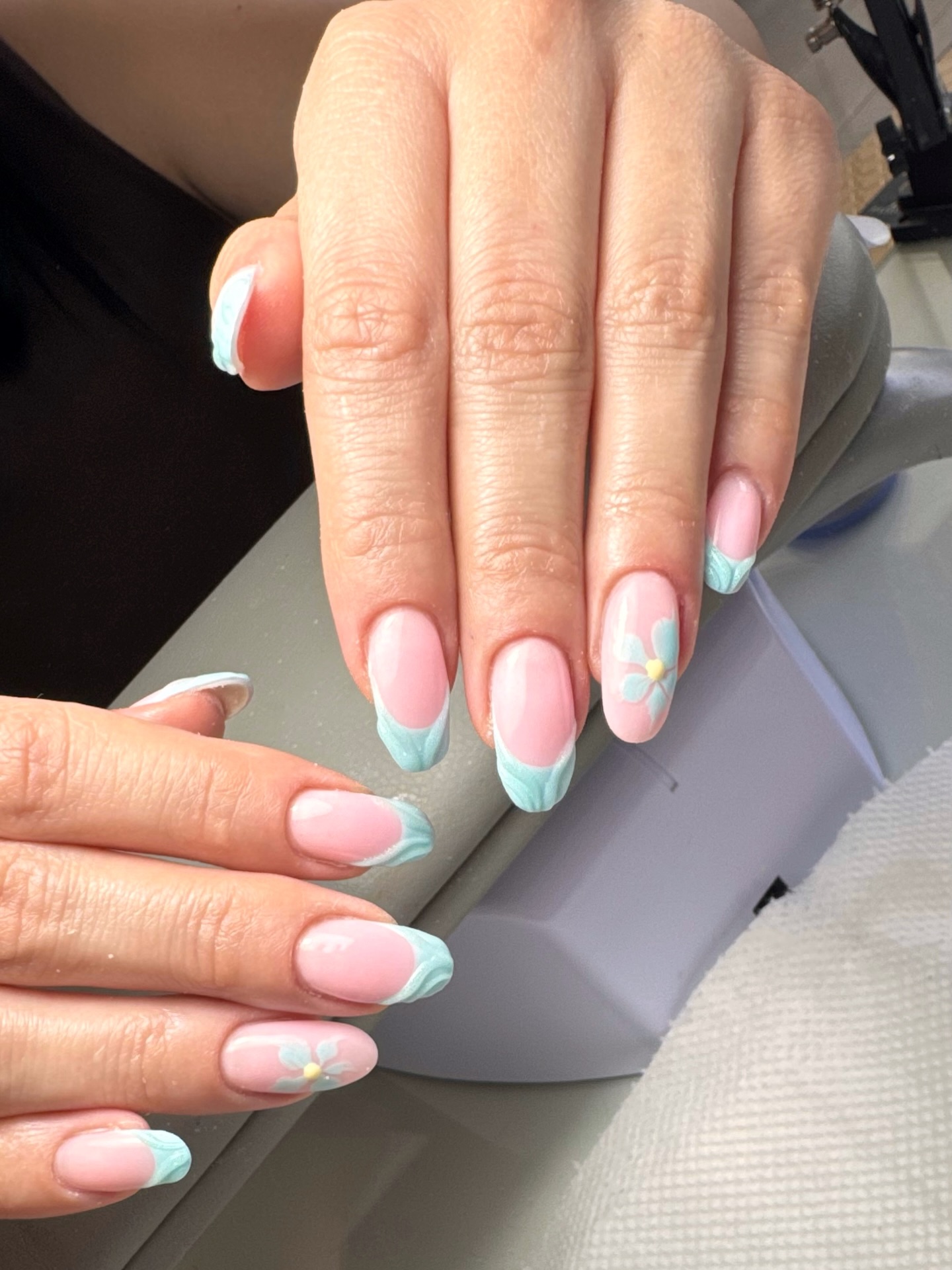 Finished gel nails with a smooth, even finish