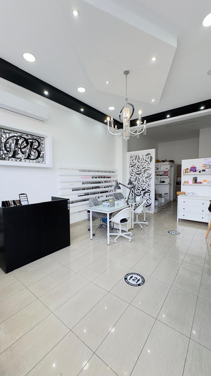 Inside the Pafos Beauty studio, showing the treatment area